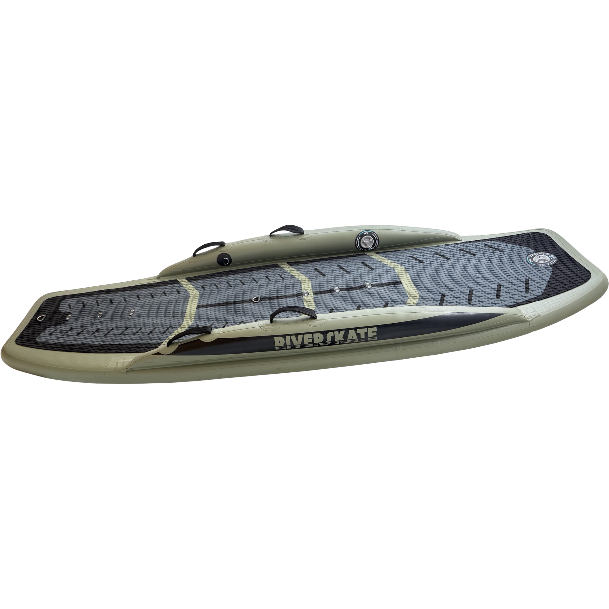 Riverskate Collective Hovercraft 4WD Freestyle Whitewater SUP Board - Side View