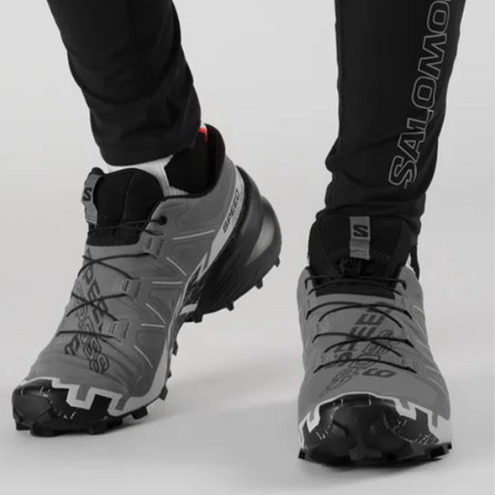 Salomon Men's Speedcross 6 Quiet Shade Black Pearl Blue On Model