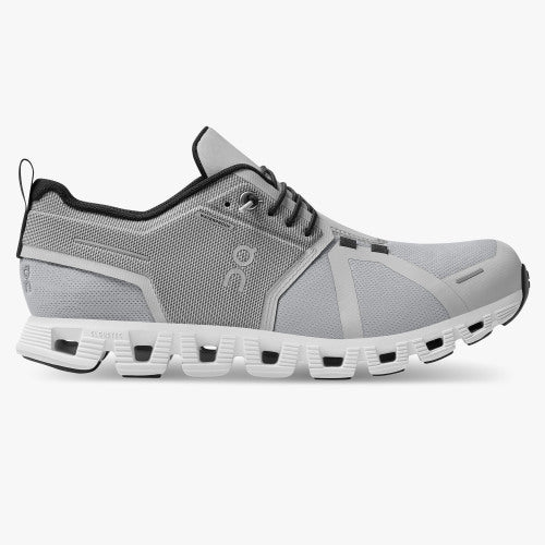 ON Women's Cloud 5 Waterproof Running Shoes  Glacier White